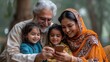© arti om - A family gathers around a smartphone, eagerly anticipating the arrival of their online shopping order, highlighting the convenience and accessibility of mobile shopping apps