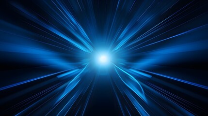 Radial blue light through the tunnel glowing in the darkness for print designs templates, Advertising materials, Email Newsletters, Header webs, e commerce signs retail shopping, advertisement busines