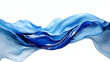 Silky sky blue ripples. Dynamic blue liquid artwork. Artistic blue fluid cover. Abstract fluidity waves wallpaper