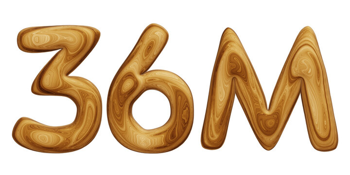 Wooden 36m for followers and subscribers celebration