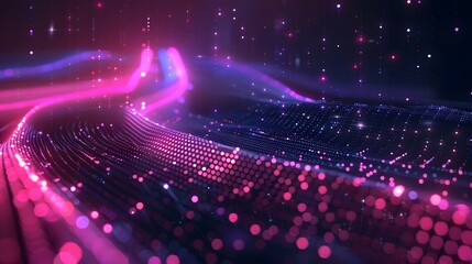Wall Mural - data sorting. big data analytics stream. information classification.