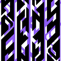 Wall Mural - Abstract purple geometric. Seamless pattern