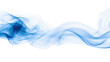 Blue translucent smoke on a white back