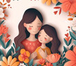 Mother's Day poster Illustration, banner, High quality