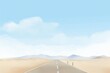 © Jeannaa - Minimal road, desert, clear sky