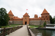 Trakai, Lithuania - Medieval castle, entrance tower and bridge