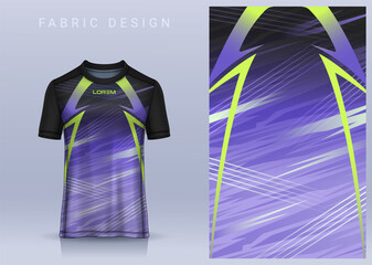 Fabric textile design for Sport t-shirt, Soccer jersey mockup for football club. uniform front view.	