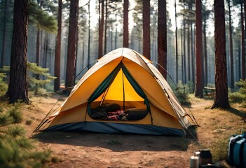 tent in the forest