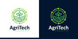 © Matteo_std - Farm Logo design with technology data connection design graphic symbol icon vector