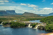 Hacha waterfall in the lagoon of the Canaima national park before the storm - Venezuela, Latin America