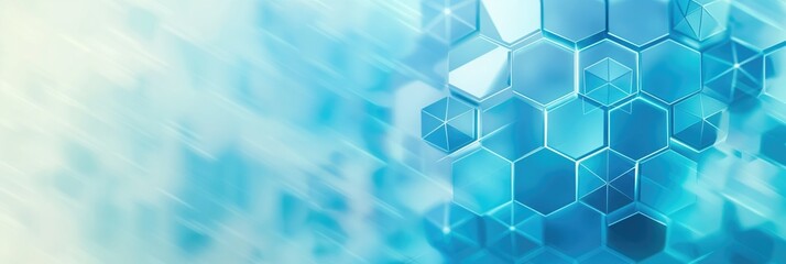 Wall Mural - abstract cubic medical science and digital technology ai generated background