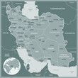Iran - detailed map with administrative divisions country. Vector illustration
