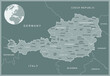 Austria - detailed map with administrative divisions country. Vector illustration