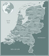 Netherlands - detailed map with administrative divisions country. Vector illustration