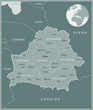 Belarus - detailed map with administrative divisions country. Vector illustration