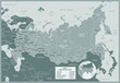 Russia - detailed map with administrative divisions country. Vector illustration