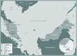 Malaysia - detailed map with administrative divisions country. Vector illustration