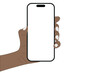 a phone  in a hand on a transparent background in vector format