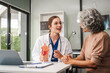 © NanSan - Caucasian woman and elderly Asian woman discuss health issues cold, influenza, pneumonia, bronchitis, stomach disease, GERD, IBS, inflammatory bowel disease, gallstones, chronic constipation