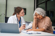© NanSan - Caucasian female psychiatrist sits at her desk, providing mental health consultations and therapy sessions to her patients with empathy and expertise.