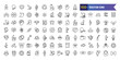 © Rubbble - Digestion icons set. Outline set of digestion vector icons for ui design. Outline icon collection. Editable stroke.