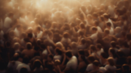 Wall Mural - crowd, crush, mass brawl, top view abstract blurred background group of people, fictional graphics