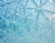 Glasscheibe hellblau mit Eiskristallen textur hintergrund