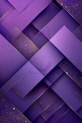 Wall Mural - Abstract geometric purple golden gold dark 3d texture wall with squares and square rectangular rectangles cubes background banner illustration, textured wallpaper.