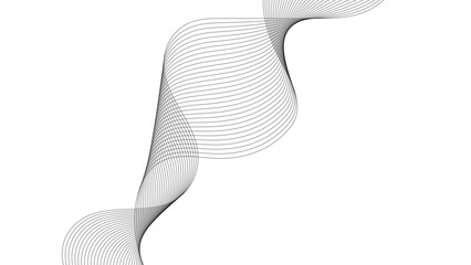 Fototapete - Abstract wave lines on white background. Business background lines wave abstract stripe design. Curved wavy lines tech futuristic motion background. Abstract wave element for design. 