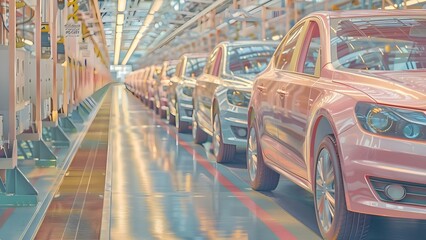 Wall Mural - Exploring the intersection of car manufacturing construction and industrial machinery innovations . Concept Industrial Machinery Innovations, Car Manufacturing, Construction Innovations
