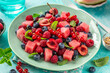 fresh watermelon and berries salad