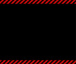 黒い背景に赤いストライプのシンプルなフレーム - 警告･危険 - 6:5 - 300×250比率