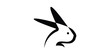 logo design creative rabbit, pet shop, logo design template, icon, vector, symbol.