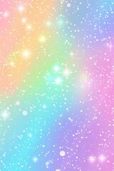 Wall Mural - Abstract background with soft prismatic iridescent rainbow gradient colors mermaid theme for girl party