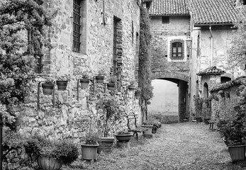 old village view of monferrato region (italy, piedmont region) near casale monferrato. this area is world famous for its valuable red wines (like barolo and barbaresco) and is unesco site since 2014.