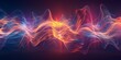 Colorful abstract background with flowing light waves