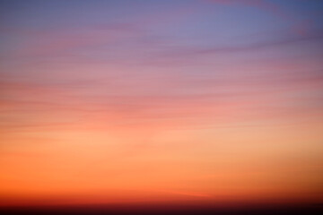 Wall Mural - The evening sky displayed a stunning array of red and pink clouds