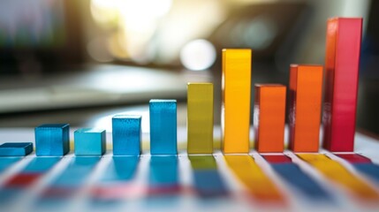 Poster - A colorful bar chart depicting market trends and performance, essential for informed decision-making in financial planning.