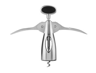 Wall Mural - One wing corkscrew isolated on white. Kitchen utensil