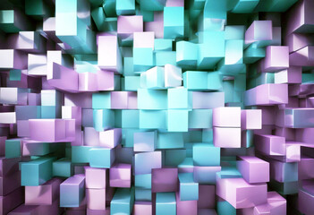 Wall Mural - 'panel geometric background purple blue abstract technology business illustration design digital lig