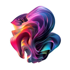 Wall Mural - abstract colorful Holo 3D Shape, 3d render illustration  