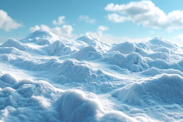 Wall Mural - beautiful snow scenery on a sunny day professional photography