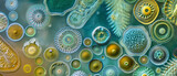 Fototapeta  - visão microscópica de corais - Papel de parede 