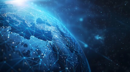 map of the planet. world map. global social network. future. vector. blue futuristic background with