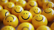 Yellow smiling balls