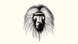 © Ibrahim - A realistic Baboon head shot illustration