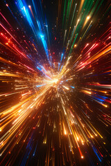 Wall Mural - a colorful explosion of light and color