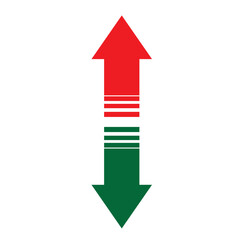 Wall Mural - Green Up Arrow, Red Down Arrow icon eps10