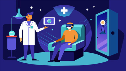 Wall Mural - A virtual reality treatment room where patients can experience a guided ketamine trip designed to work in conjunction with the medication for a more.