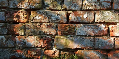 A majestic ancient brick wall, immersed in centuries of history